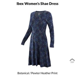 Ibex Shae Dress - Sz M - botanical/pewter heather